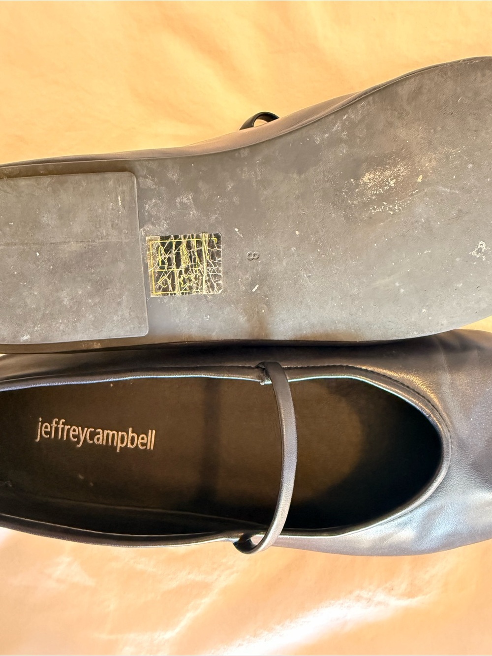 Jeffrey Campbell Navy Mary Jane Flats with Strap - Picture 3 of 3